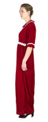 Vestido informal largo de encaje con mangas cortas y elástico para mujer de Sakkas Isabis