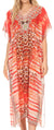 MKY Astryd Women's Flowy Maxi Long Caftan Dress Cover Up with Rhinestone
