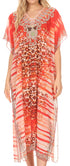 MKY Astryd Women's Flowy Maxi Long Caftan Dress Cover Up with Rhinestone