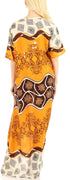 Sakkas Sabra Womens Long Casual Cover-up Tunic Kaftan V neck Dress