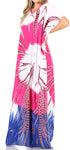 Vestido caftán Sakkas Aggy para mujer, estampado africano, estilo dashiki, maxi, bohemio, hippie y colorido