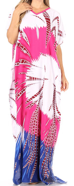 Vestido caftán Sakkas Aggy para mujer, estampado africano, estilo dashiki, maxi, bohemio, hippie y colorido