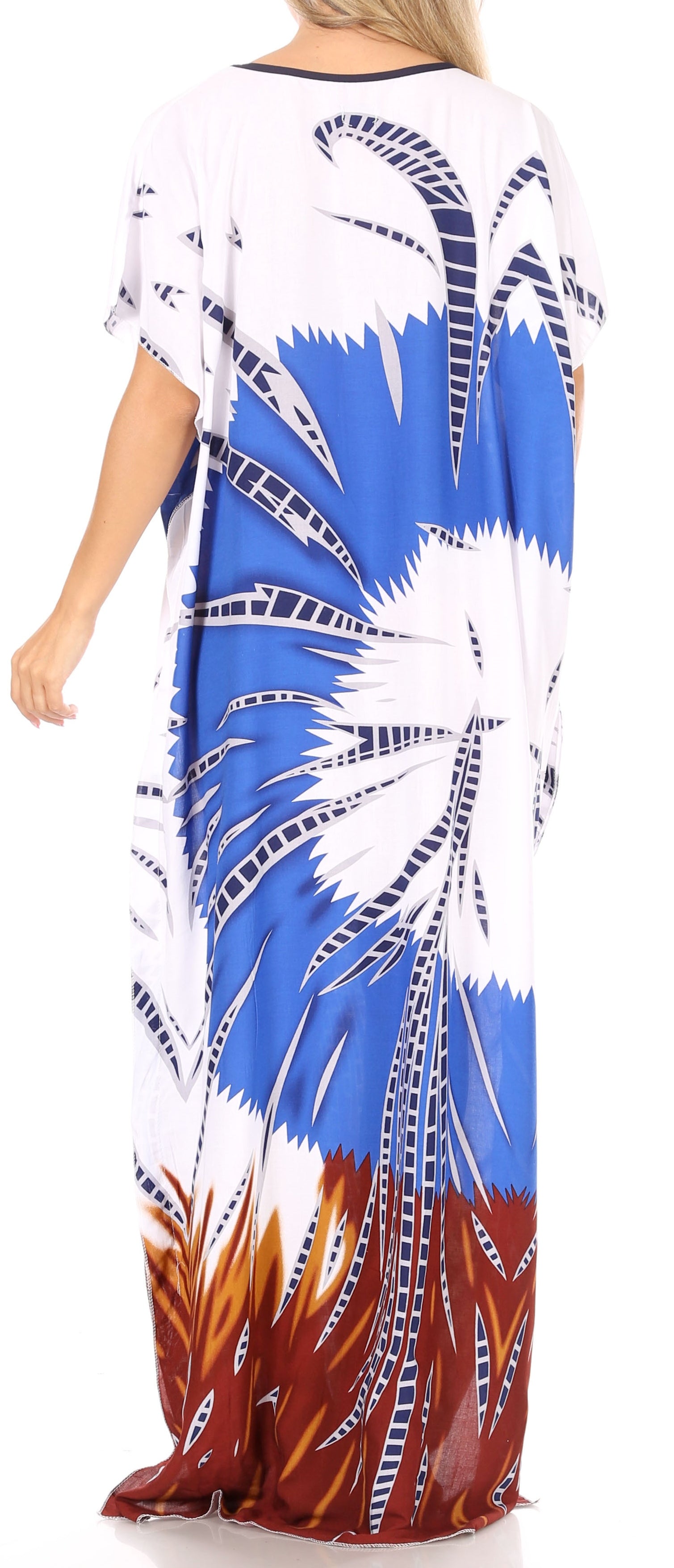 Vestido caftán Sakkas Aggy para mujer, estampado africano, estilo dashiki, maxi, bohemio, hippie y colorido