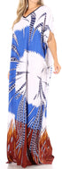 Vestido caftán Sakkas Aggy para mujer, estampado africano, estilo dashiki, maxi, bohemio, hippie y colorido