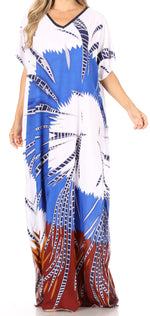 Vestido caftán Sakkas Aggy para mujer, estampado africano, estilo dashiki, maxi, bohemio, hippie y colorido