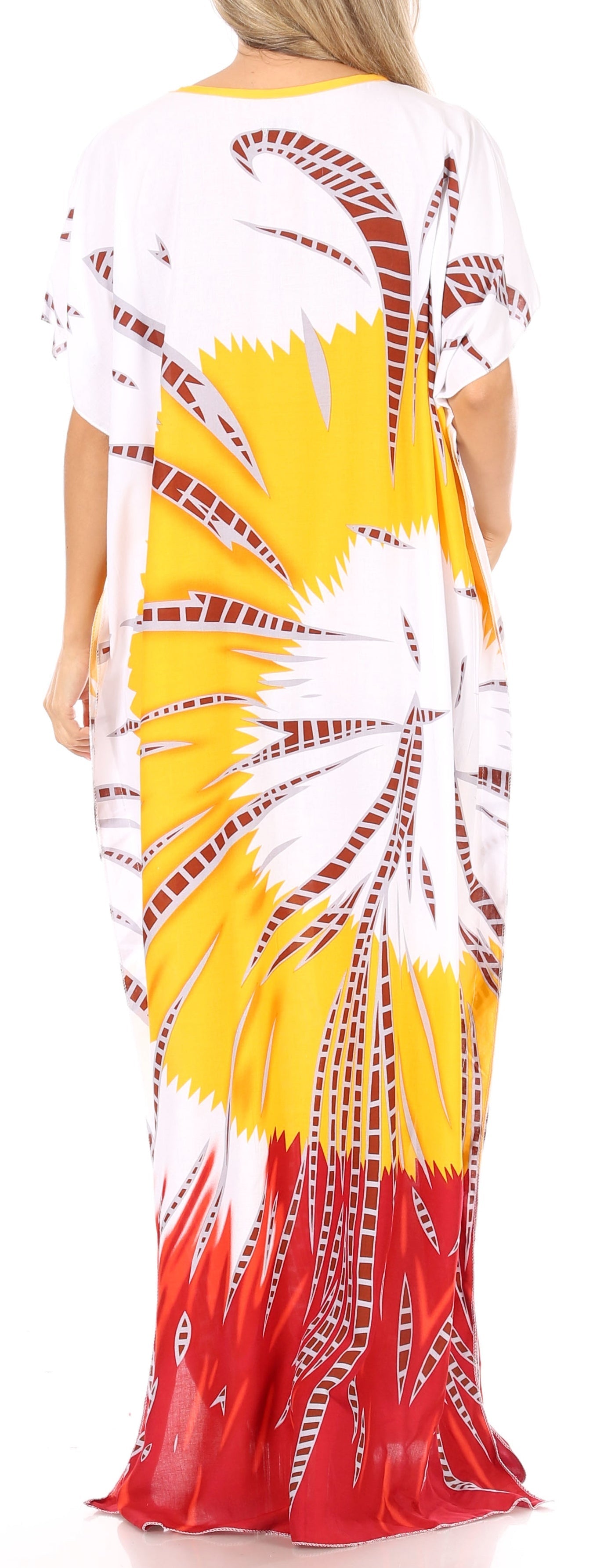 Vestido caftán Sakkas Aggy para mujer, estampado africano, estilo dashiki, maxi, bohemio, hippie y colorido