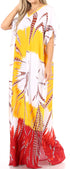 Vestido caftán Sakkas Aggy para mujer, estampado africano, estilo dashiki, maxi, bohemio, hippie y colorido