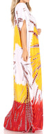 Vestido caftán Sakkas Aggy para mujer, estampado africano, estilo dashiki, maxi, bohemio, hippie y colorido