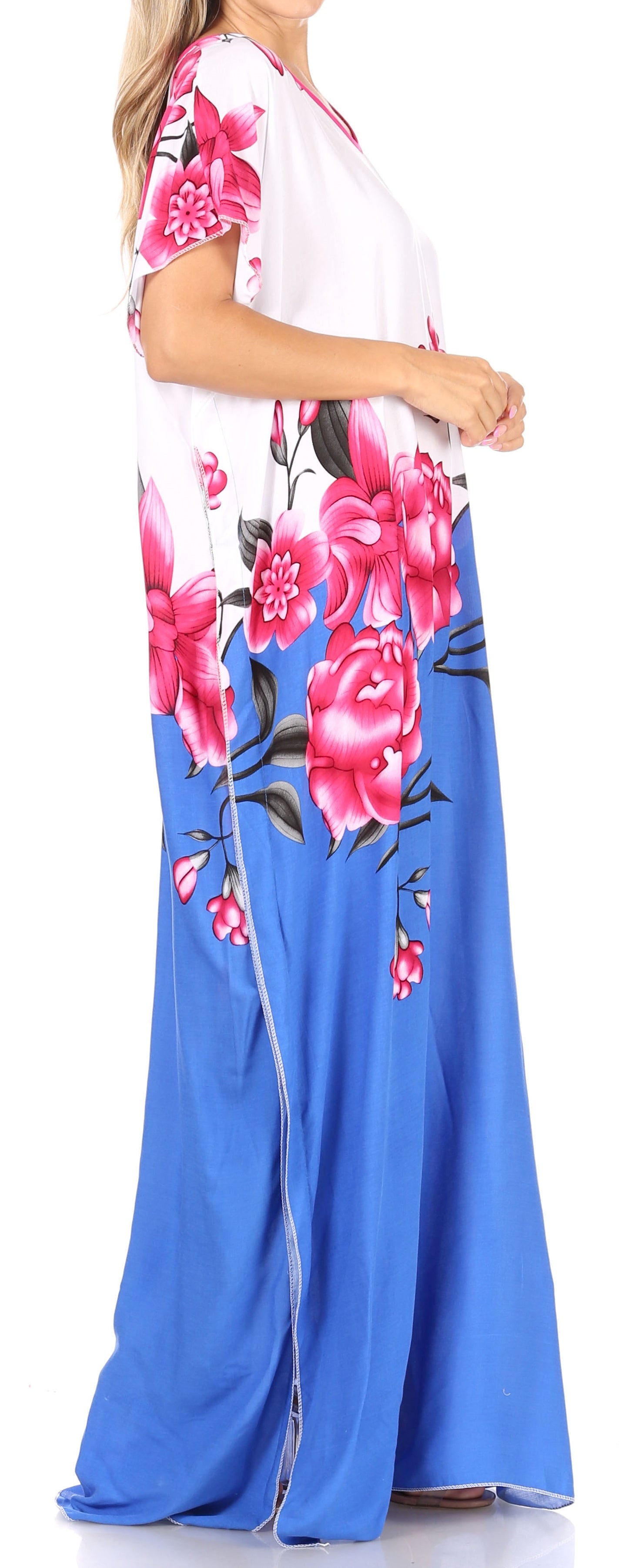 Vestido caftán Sakkas Aggy para mujer, estampado africano, estilo dashiki, maxi, bohemio, hippie y colorido