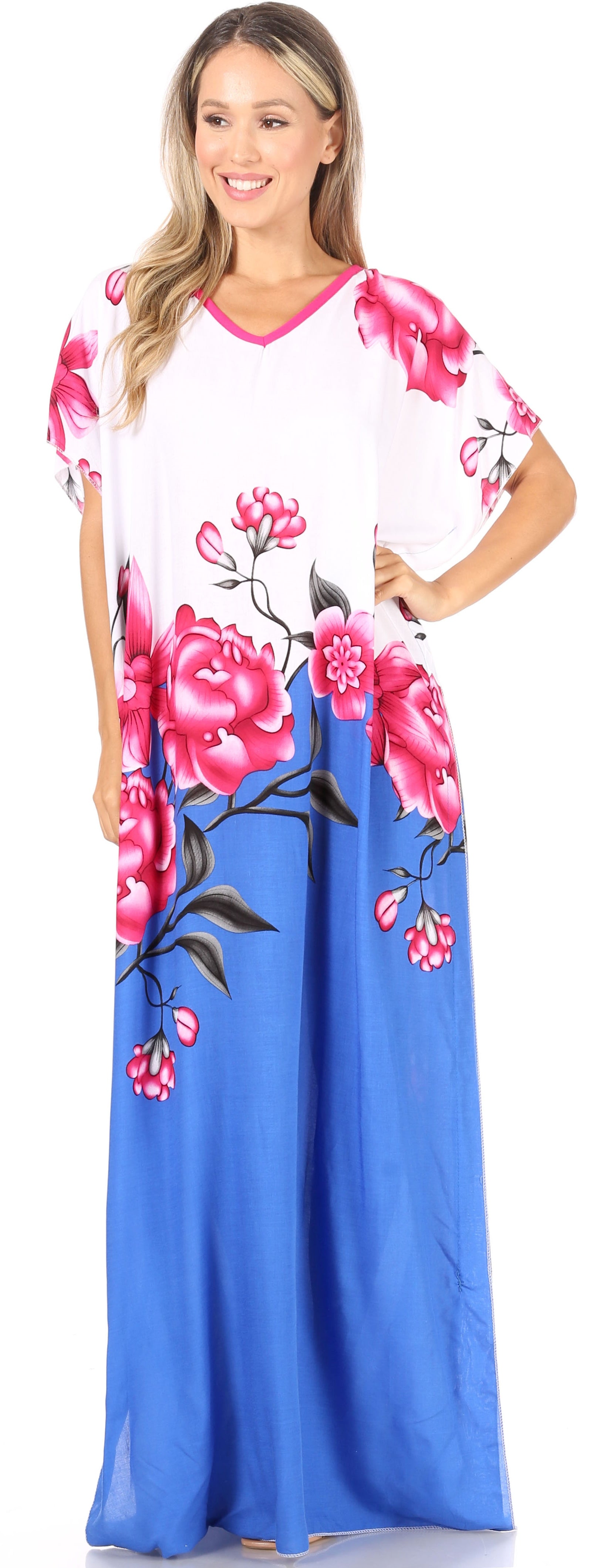Vestido caftán Sakkas Aggy para mujer, estampado africano, estilo dashiki, maxi, bohemio, hippie y colorido
