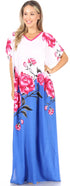 Vestido caftán Sakkas Aggy para mujer, estampado africano, estilo dashiki, maxi, bohemio, hippie y colorido