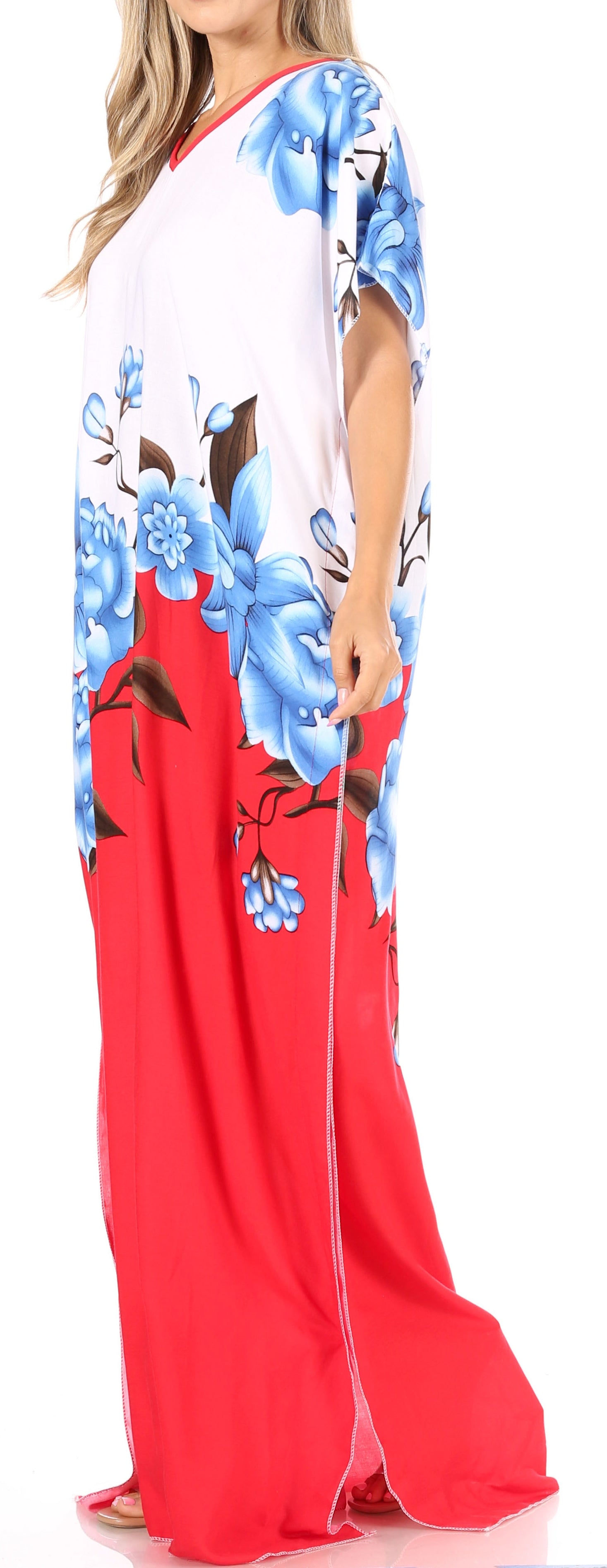 Vestido caftán Sakkas Aggy para mujer, estampado africano, estilo dashiki, maxi, bohemio, hippie y colorido