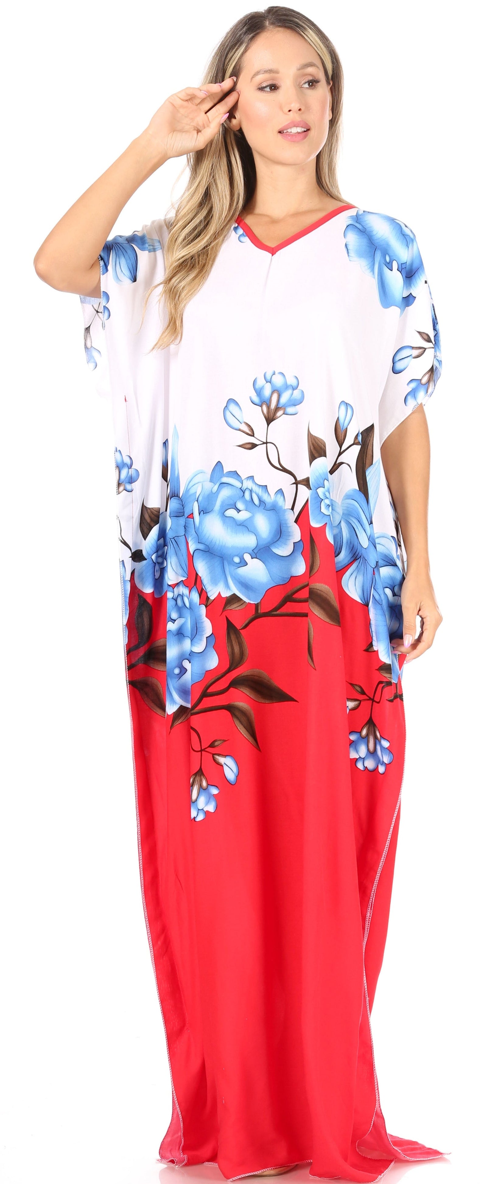 Vestido caftán Sakkas Aggy para mujer, estampado africano, estilo dashiki, maxi, bohemio, hippie y colorido