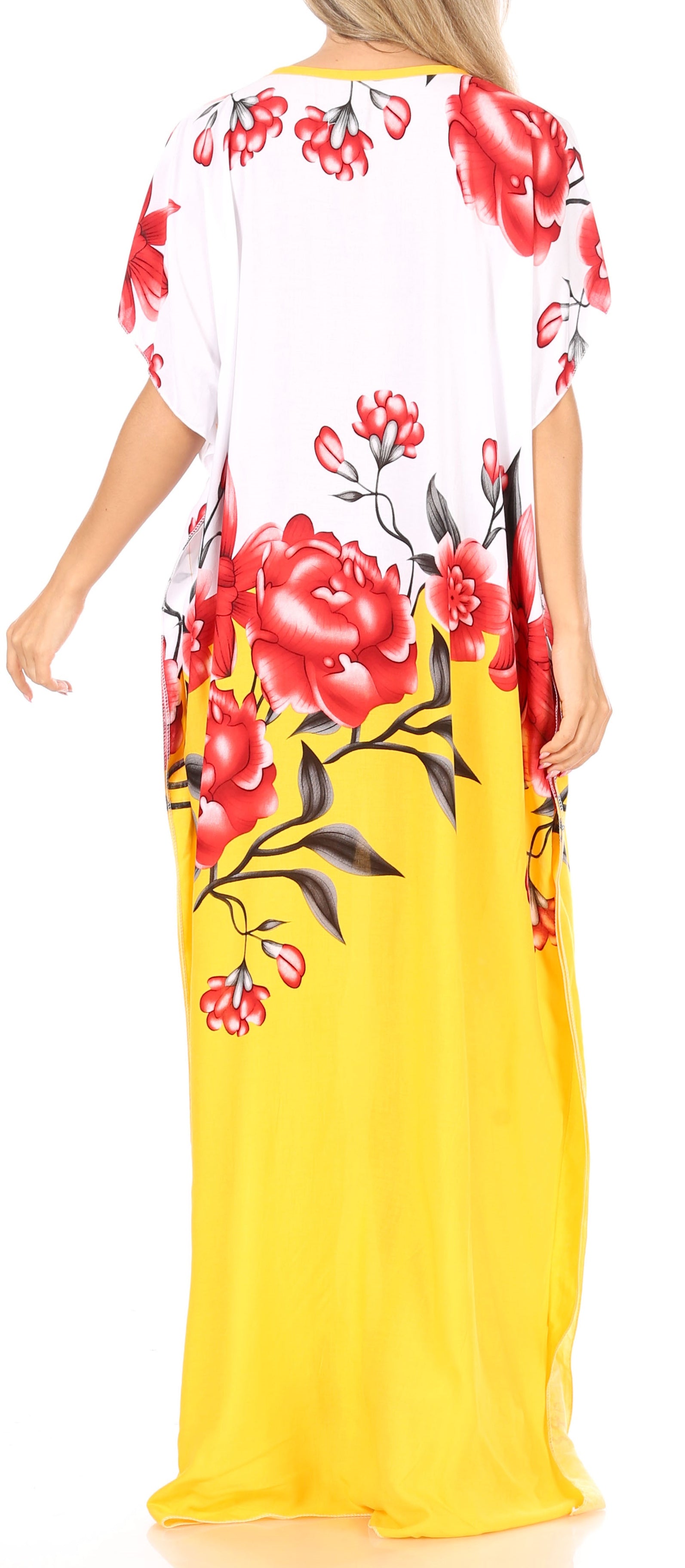 Vestido caftán Sakkas Aggy para mujer, estampado africano, estilo dashiki, maxi, bohemio, hippie y colorido