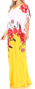 Vestido caftán Sakkas Aggy para mujer, estampado africano, estilo dashiki, maxi, bohemio, hippie y colorido