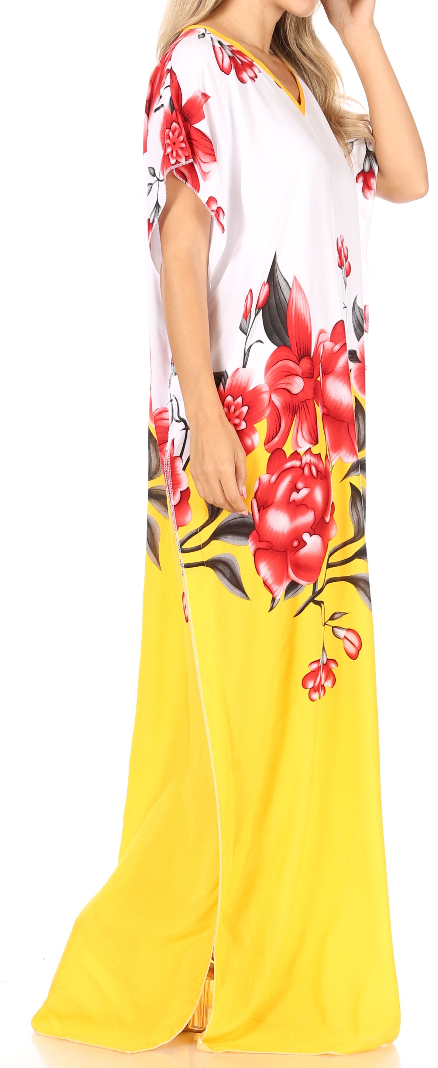 Vestido caftán Sakkas Aggy para mujer, estampado africano, estilo dashiki, maxi, bohemio, hippie y colorido