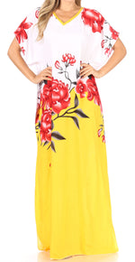 Vestido caftán Sakkas Aggy para mujer, estampado africano, estilo dashiki, maxi, bohemio, hippie y colorido