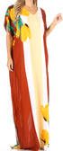 Vestido caftán Sakkas Aggy para mujer, estampado africano, estilo dashiki, maxi, bohemio, hippie y colorido
