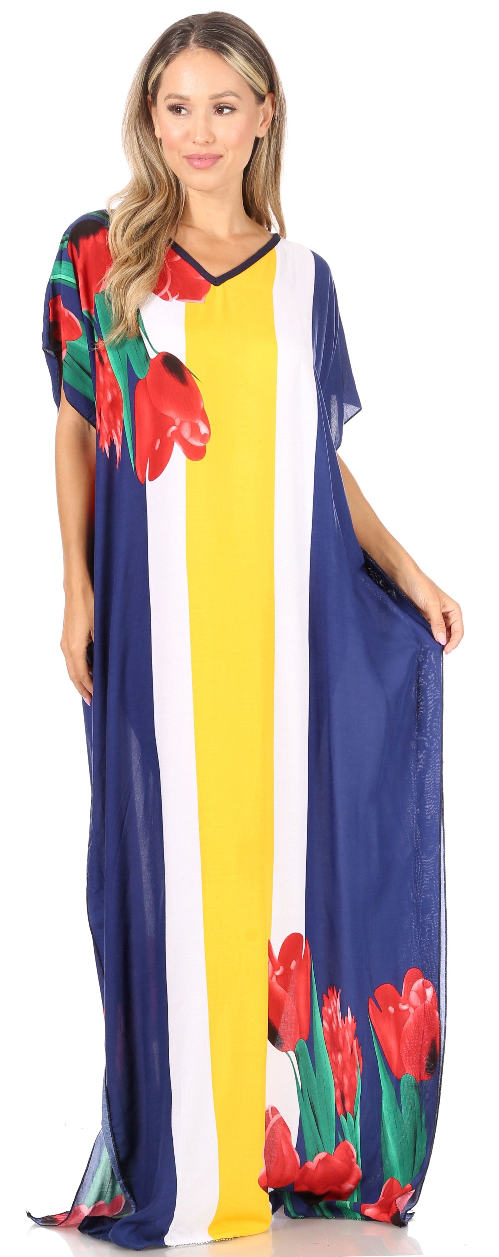 Vestido caftán Sakkas Aggy para mujer, estampado africano, estilo dashiki, maxi, bohemio, hippie y colorido