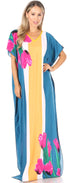 Vestido caftán Sakkas Aggy para mujer, estampado africano, estilo dashiki, maxi, bohemio, hippie y colorido