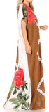 Vestido caftán Sakkas Aggy para mujer, estampado africano, estilo dashiki, maxi, bohemio, hippie y colorido