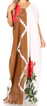 Vestido caftán Sakkas Aggy para mujer, estampado africano, estilo dashiki, maxi, bohemio, hippie y colorido