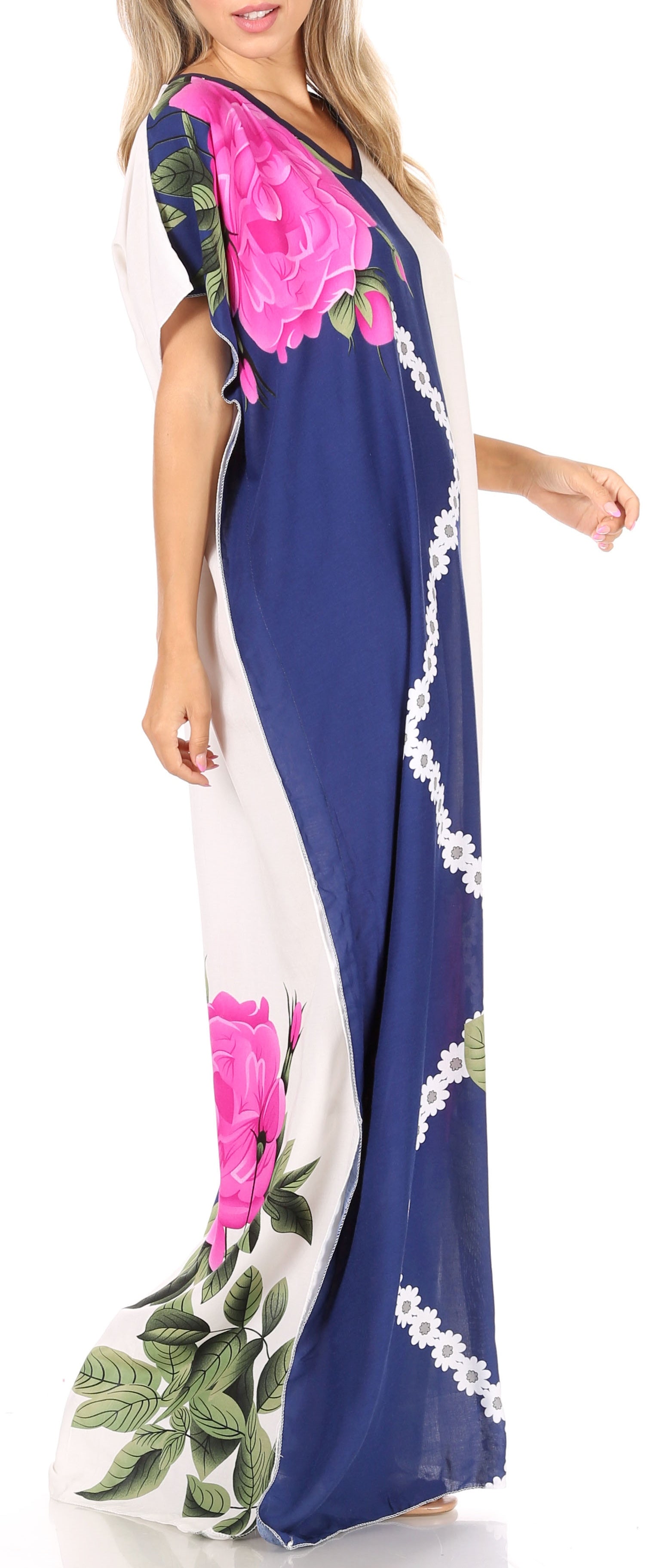 Vestido caftán Sakkas Aggy para mujer, estampado africano, estilo dashiki, maxi, bohemio, hippie y colorido