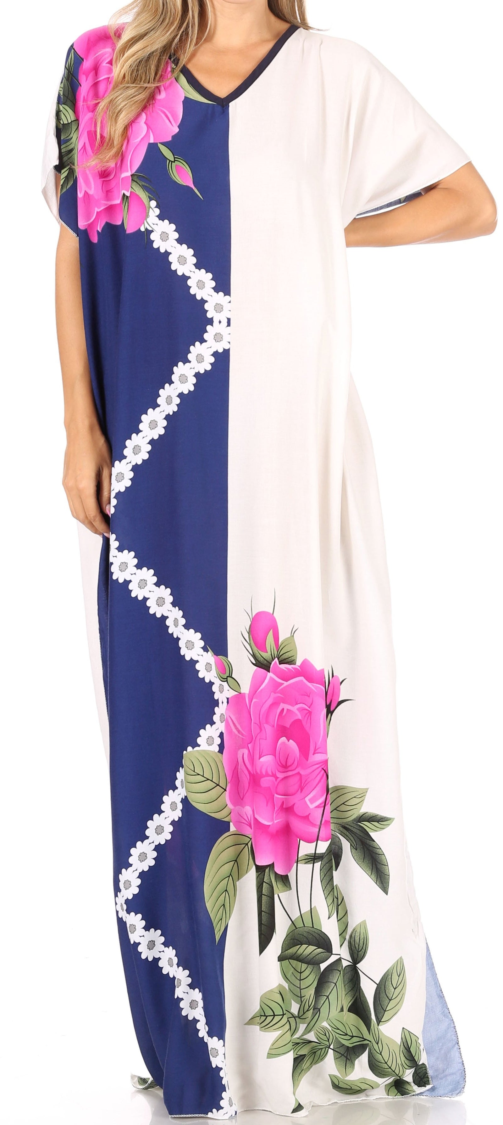 Vestido caftán Sakkas Aggy para mujer, estampado africano, estilo dashiki, maxi, bohemio, hippie y colorido