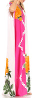 Vestido caftán Sakkas Aggy para mujer, estampado africano, estilo dashiki, maxi, bohemio, hippie y colorido