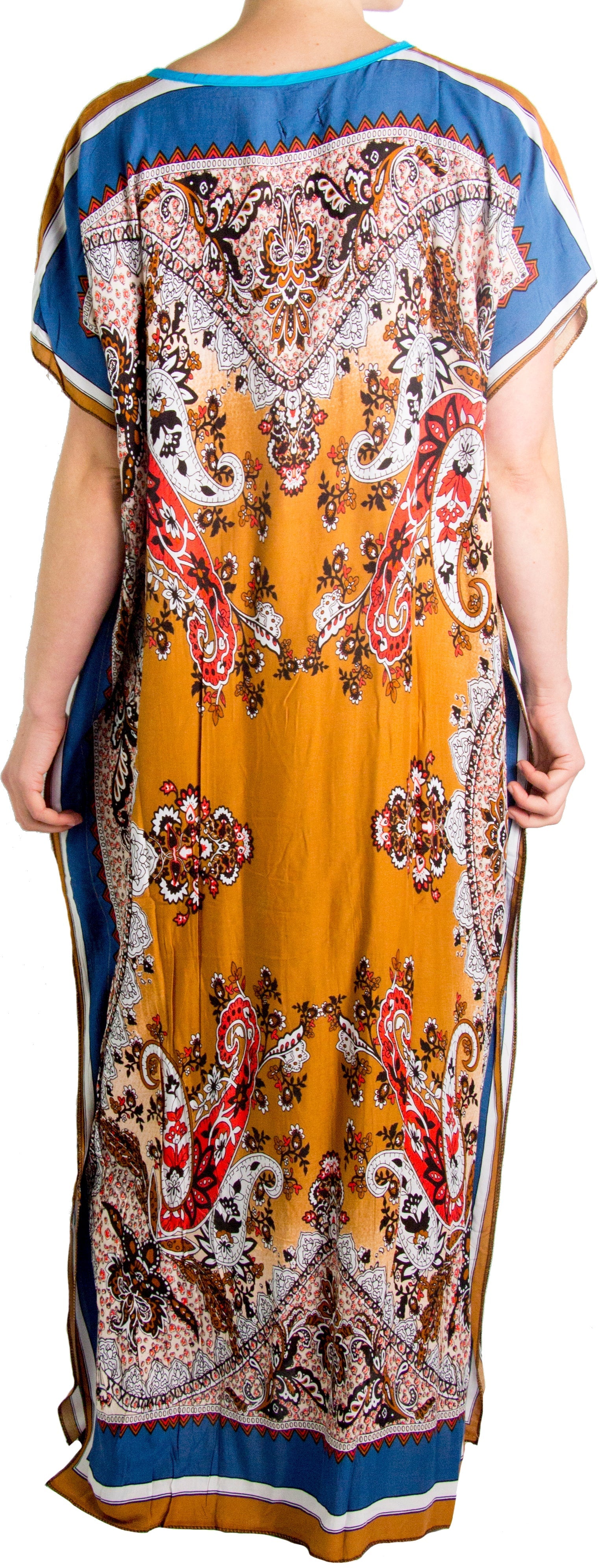 Vestido caftán Sakkas Aggy para mujer, estampado africano, estilo dashiki, maxi, bohemio, hippie y colorido