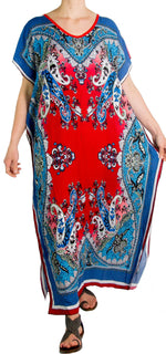 Vestido caftán Sakkas Aggy para mujer, estampado africano, estilo dashiki, maxi, bohemio, hippie y colorido