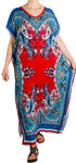 Vestido caftán Sakkas Aggy para mujer, estampado africano, estilo dashiki, maxi, bohemio, hippie y colorido