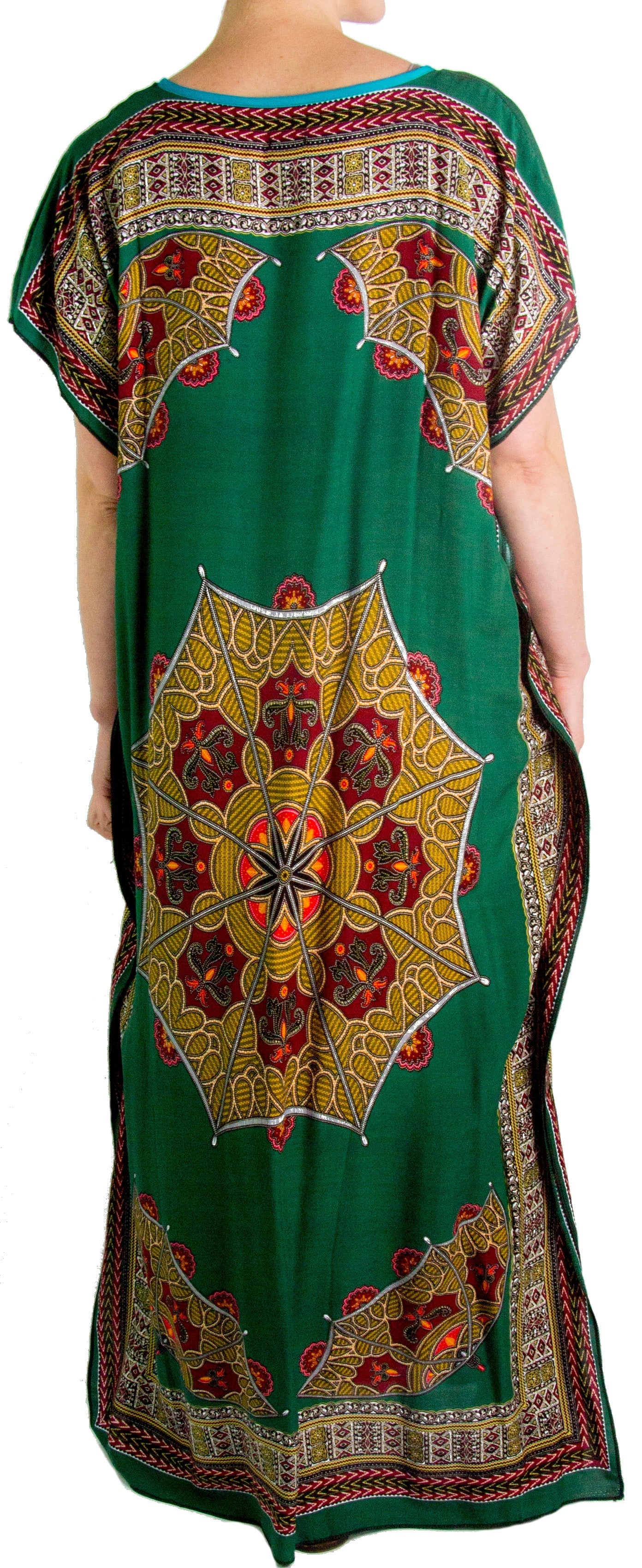Vestido caftán Sakkas Aggy para mujer, estampado africano, estilo dashiki, maxi, bohemio, hippie y colorido