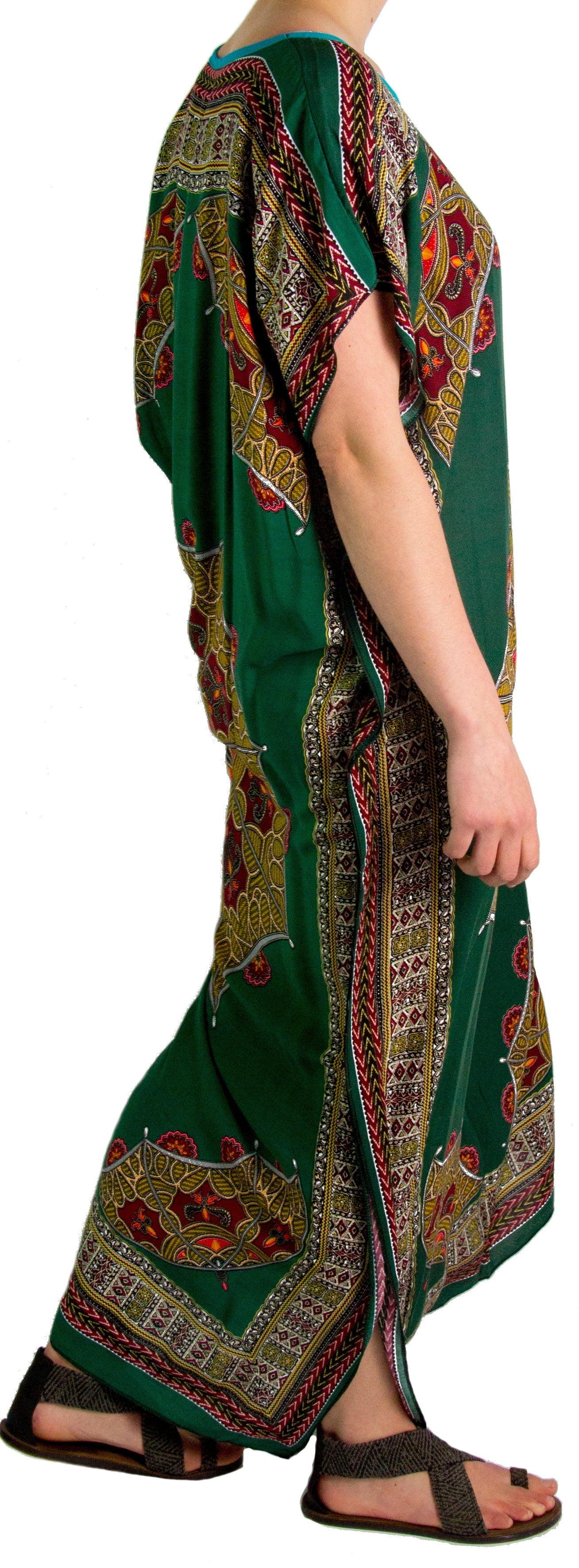 Vestido caftán Sakkas Aggy para mujer, estampado africano, estilo dashiki, maxi, bohemio, hippie y colorido