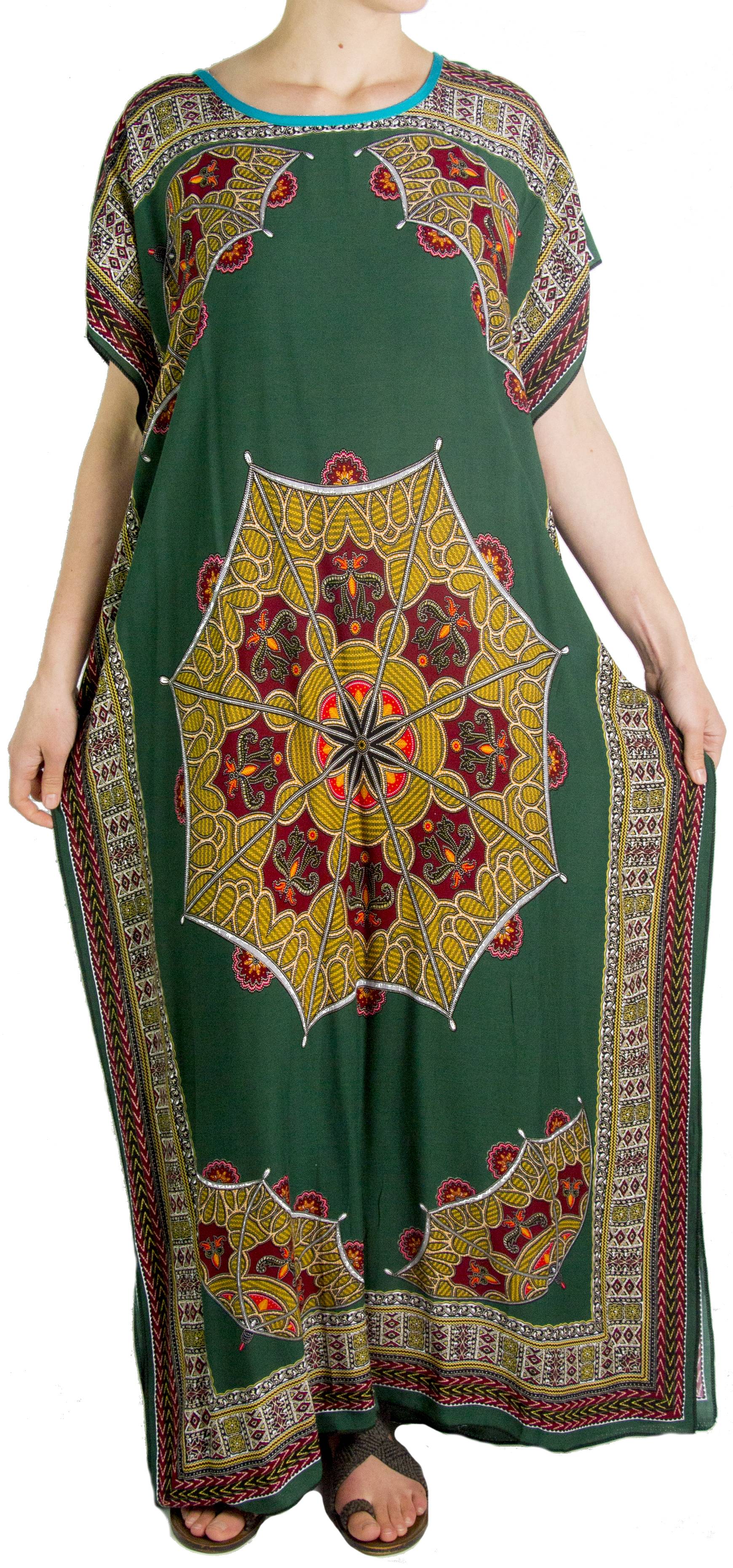 Vestido caftán Sakkas Aggy para mujer, estampado africano, estilo dashiki, maxi, bohemio, hippie y colorido