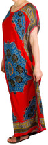 Vestido caftán Sakkas Aggy para mujer, estampado africano, estilo dashiki, maxi, bohemio, hippie y colorido