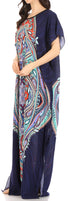 Vestido caftán Sakkas Aggy para mujer, estampado africano, estilo dashiki, maxi, bohemio, hippie y colorido