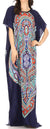Vestido caftán Sakkas Aggy para mujer, estampado africano, estilo dashiki, maxi, bohemio, hippie y colorido