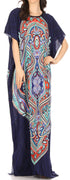 Vestido caftán Sakkas Aggy para mujer, estampado africano, estilo dashiki, maxi, bohemio, hippie y colorido