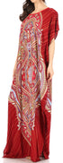 Vestido caftán Sakkas Aggy para mujer, estampado africano, estilo dashiki, maxi, bohemio, hippie y colorido