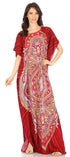 Vestido caftán Sakkas Aggy para mujer, estampado africano, estilo dashiki, maxi, bohemio, hippie y colorido