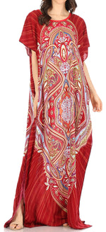 Vestido caftán Sakkas Aggy para mujer, estampado africano, estilo dashiki, maxi, bohemio, hippie y colorido