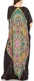 Vestido caftán Sakkas Aggy para mujer, estampado africano, estilo dashiki, maxi, bohemio, hippie y colorido
