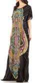 Vestido caftán Sakkas Aggy para mujer, estampado africano, estilo dashiki, maxi, bohemio, hippie y colorido