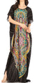 Vestido caftán Sakkas Aggy para mujer, estampado africano, estilo dashiki, maxi, bohemio, hippie y colorido
