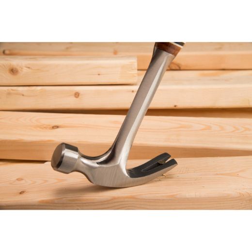 Martillo de garra curvo Estwing E20C de 20 oz con empuñadura de cuero 