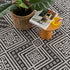 Alfombra de alto rendimiento en blanco y negro de Frankville
