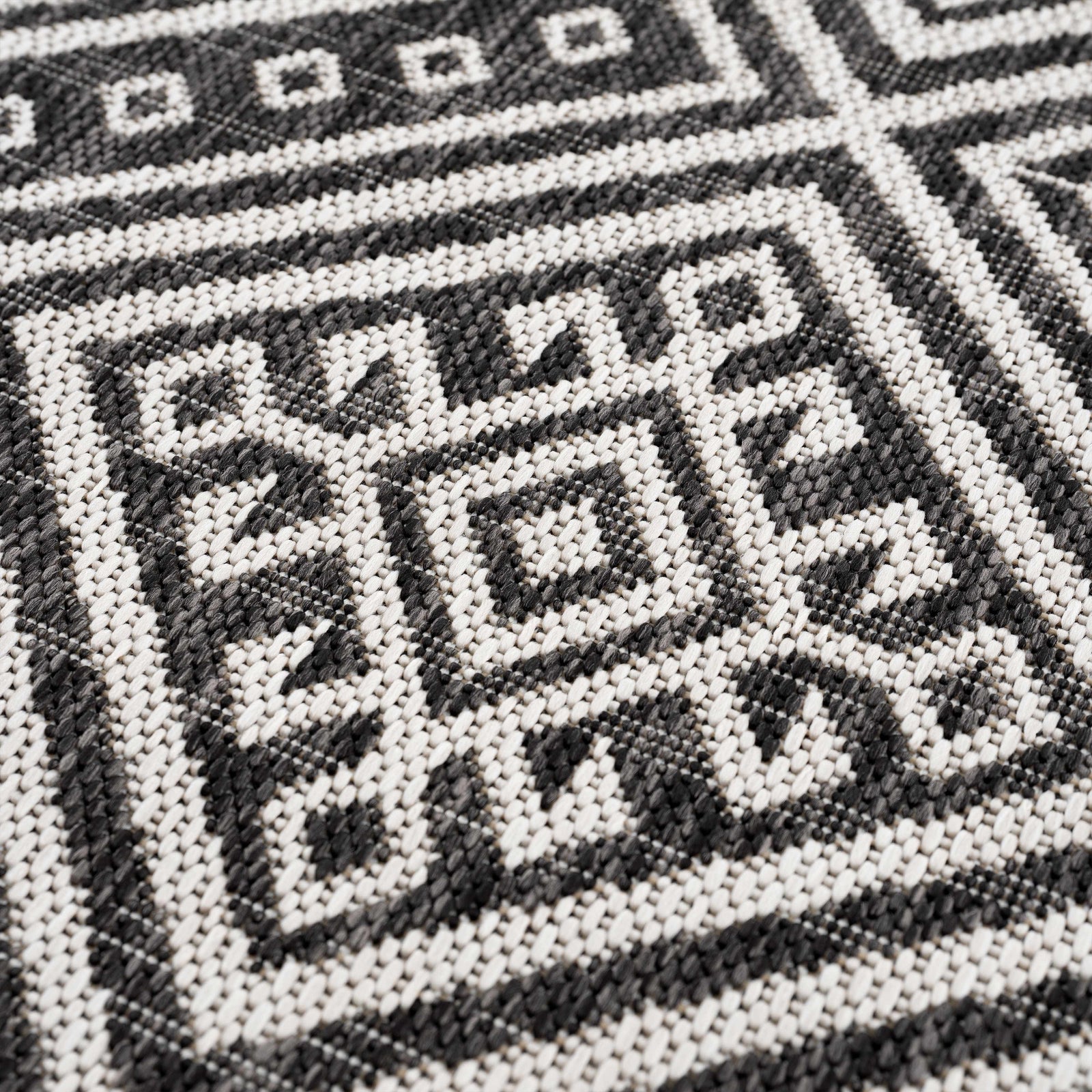 Alfombra de alto rendimiento en blanco y negro de Frankville