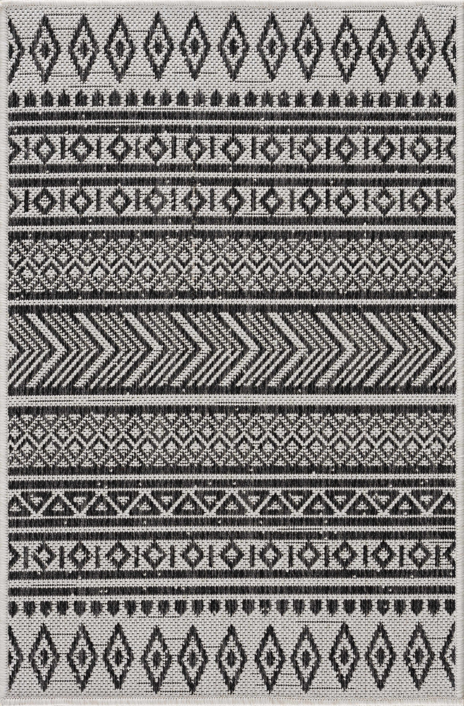 Alfombra para exteriores en blanco y negro de Imboden