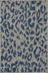 Alfombra de alto rendimiento con estampado de leopardo azul de Skipsea